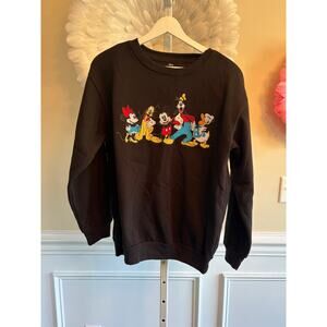 MICKEY & FRIENDS EMBROIDERED SCREEN PRINT SWEATSHIRT SIZE S